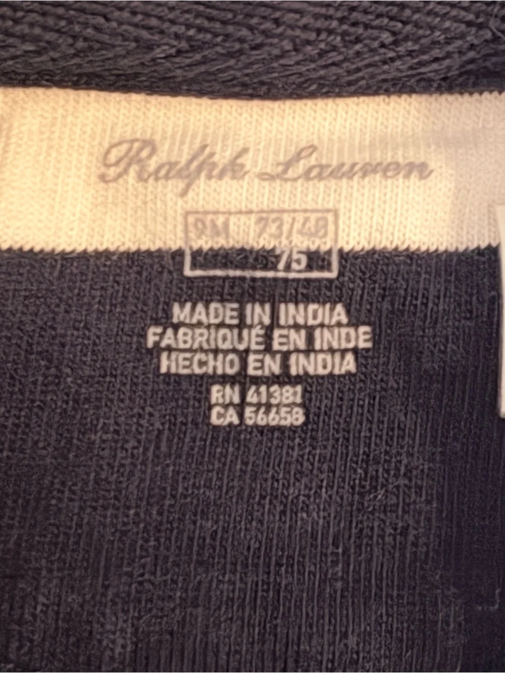 Ralph Lauren Baby Boy Navy White Striped Rugby Romper Coverall 9 Month Pony Logo
